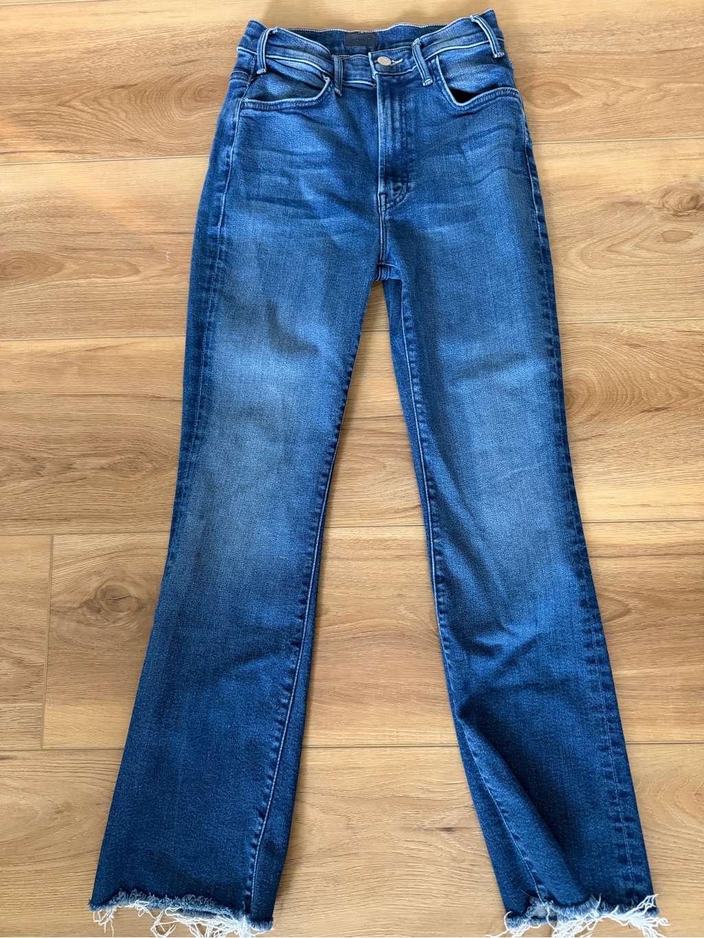Mother High-Rise Straight Jeans, Size 26